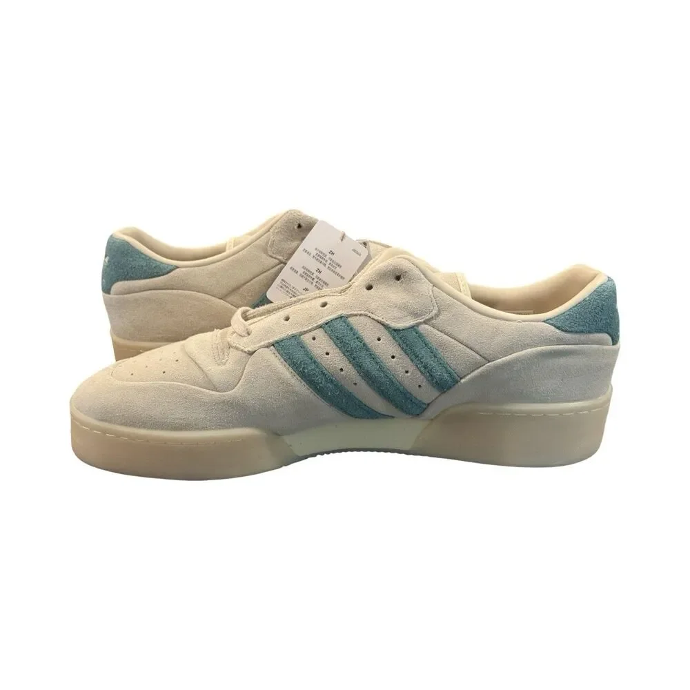Size 15 Adidas Rivalry Lux Low Wonder Off White Powder Teal JR8241